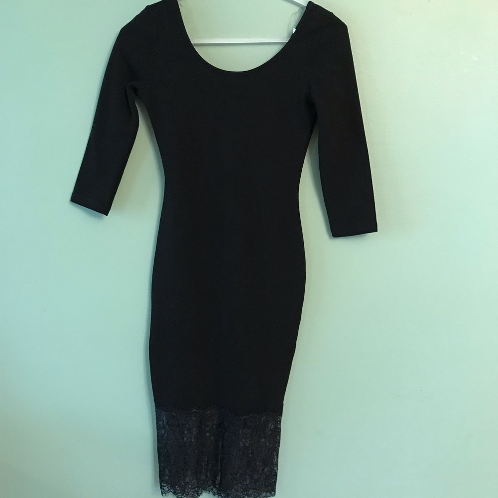Rue 21 black stretchy form fitting dress.